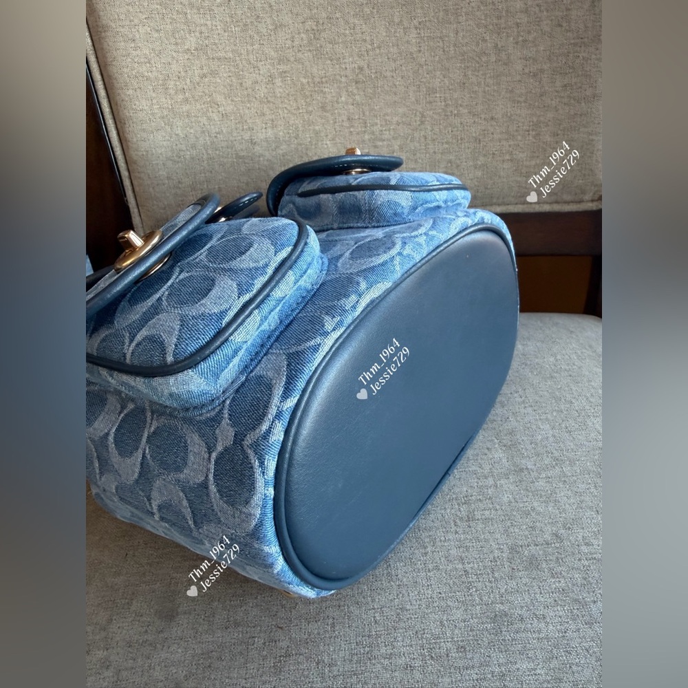 NWT！COACH Hadley Backpack In Signature Denim（CDB95）fast shipping - Picture 4 of 14